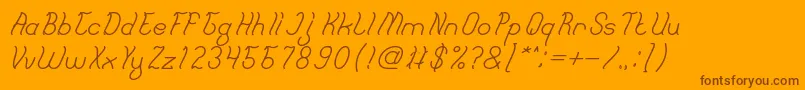 French Fries Bold Font – Brown Fonts on Orange Background