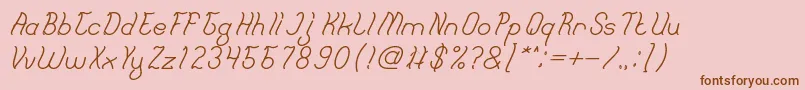 Police French Fries Bold – polices brunes sur fond rose