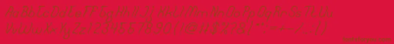 French Fries Bold-Schriftart – Braune Schriften auf rotem Hintergrund