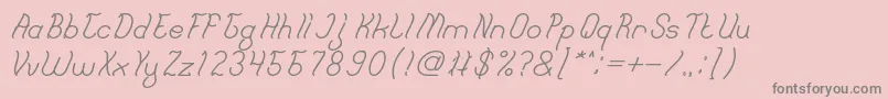 French Fries Bold Font – Gray Fonts on Pink Background