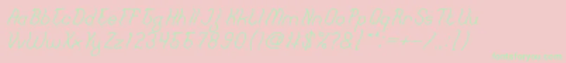 French Fries Bold Font – Green Fonts on Pink Background