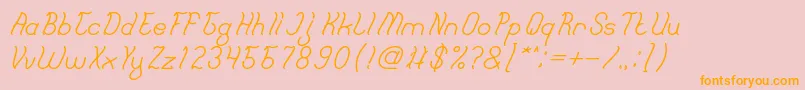 French Fries Bold Font – Orange Fonts on Pink Background