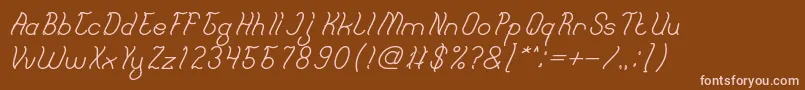 French Fries Bold Font – Pink Fonts on Brown Background