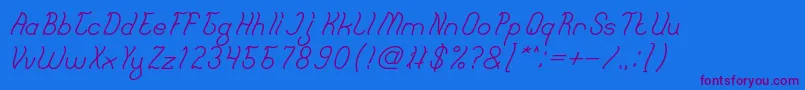En savoir plus sur la police French Fries Bold Police French Fries Bold – polices violettes sur fond bleu