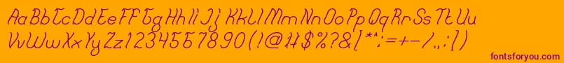 French Fries Bold Font – Purple Fonts on Orange Background
