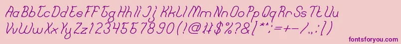 French Fries Bold Font – Purple Fonts on Pink Background