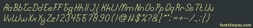 French Fries Bold Font – Yellow Fonts on Black Background