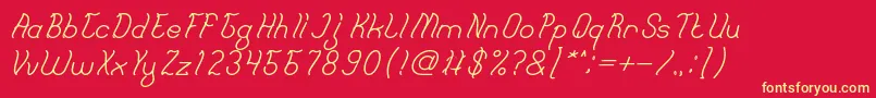 フォントFrench Fries Bold – 黄色の文字、赤い背景