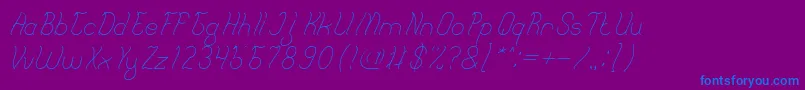 French Fries Font – Blue Fonts on Purple Background