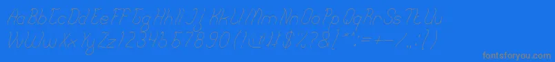 French Fries Font – Gray Fonts on Blue Background