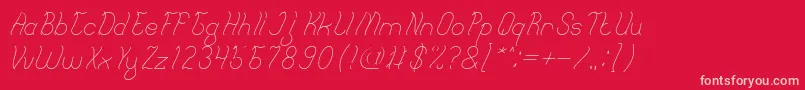 French Fries Font – Pink Fonts on Red Background