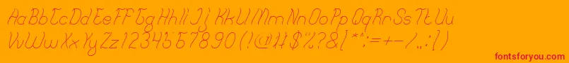 French Fries Font – Red Fonts on Orange Background