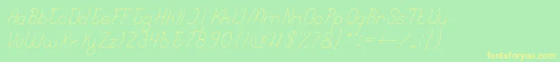 French Fries Font – Yellow Fonts on Green Background