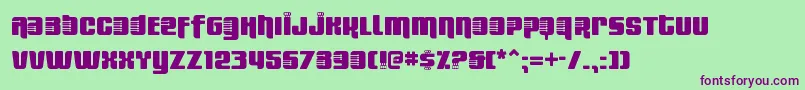 FRESBS   Font – Purple Fonts on Green Background
