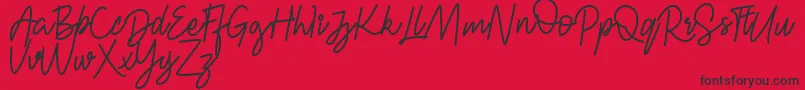 FRESH BERRIES Script FREE Font – Black Fonts on Red Background