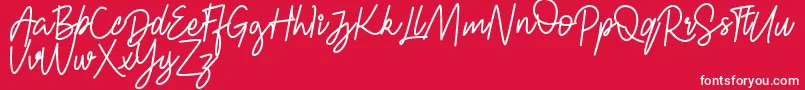FRESH BERRIES Script FREE-fontti – valkoiset fontit punaisella taustalla