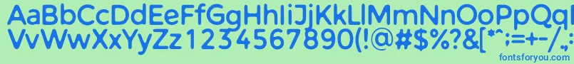WarlowSans Font – Blue Fonts on Green Background