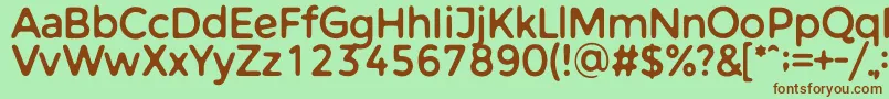 WarlowSans Font – Brown Fonts on Green Background