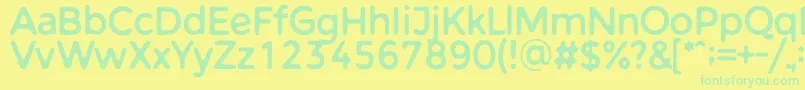Шрифт WarlowSans – зелёные шрифты на жёлтом фоне