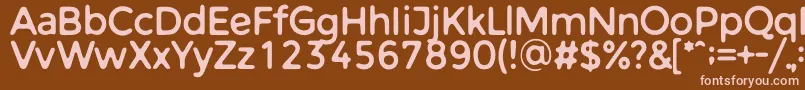Шрифт WarlowSans – розовые шрифты на коричневом фоне
