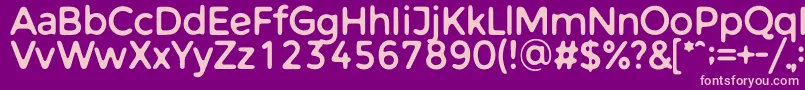 WarlowSans Font – Pink Fonts on Purple Background