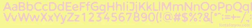 WarlowSans Font – Pink Fonts on Yellow Background