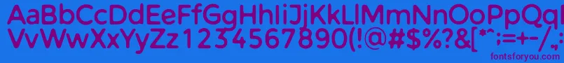 WarlowSans Font – Purple Fonts on Blue Background