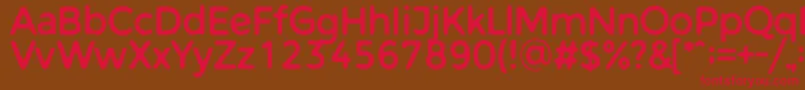 WarlowSans Font – Red Fonts on Brown Background