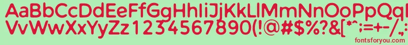 Saiba mais sobre a fonte WarlowSans Fonte WarlowSans – fontes vermelhas em um fundo verde