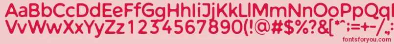 WarlowSans Font – Red Fonts on Pink Background