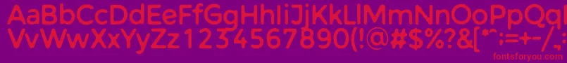 WarlowSans Font – Red Fonts on Purple Background