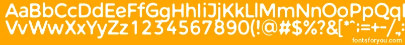 Шрифт WarlowSans – белые шрифты на оранжевом фоне