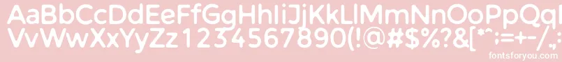 WarlowSans Font – White Fonts on Pink Background
