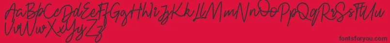 FRESH BERRIES Script FREE-fontti – mustat fontit punaisella taustalla