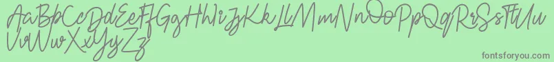 FRESH BERRIES Script FREE Font – Gray Fonts on Green Background