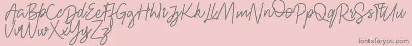 FRESH BERRIES Script FREE Font – Gray Fonts on Pink Background