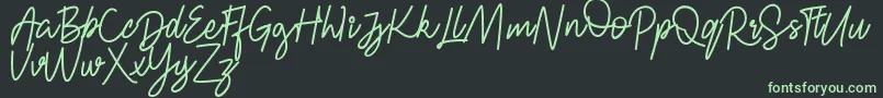 Czcionka FRESH BERRIES Script FREE – zielone czcionki na czarnym tle