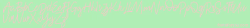 フォントFRESH BERRIES Script FREE – 緑の背景にピンクのフォント
