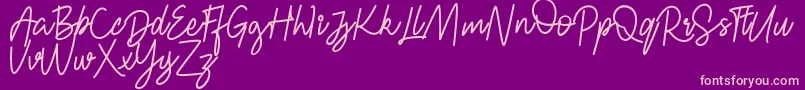 フォントFRESH BERRIES Script FREE – 紫の背景にピンクのフォント