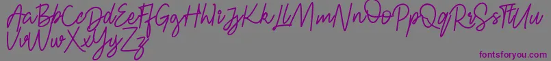 FRESH BERRIES Script FREE Font – Purple Fonts on Gray Background