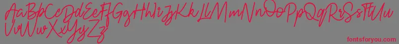 FRESH BERRIES Script FREE-Schriftart – Rote Schriften auf grauem Hintergrund