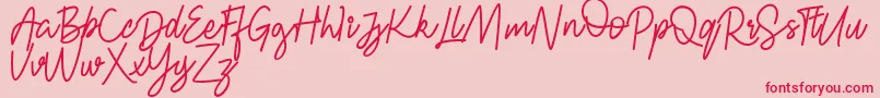 FRESH BERRIES Script FREE Font – Red Fonts on Pink Background