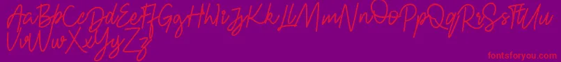 FRESH BERRIES Script FREE Font – Red Fonts on Purple Background