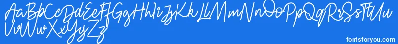 FRESH BERRIES Script FREE Font – White Fonts on Blue Background