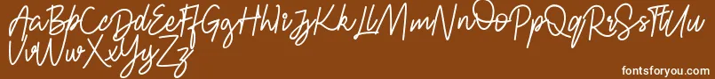 FRESH BERRIES Script FREE Font – White Fonts on Brown Background