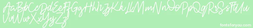 FRESH BERRIES Script FREE Font – White Fonts on Green Background
