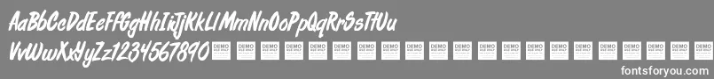 Fresh Daily   Demo Font – White Fonts on Gray Background