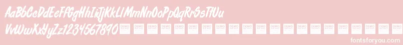 Fresh Daily   Demo Font – White Fonts on Pink Background