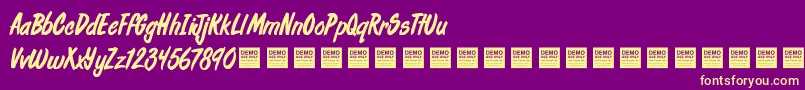 Fresh Daily   Demo Font – Yellow Fonts on Purple Background