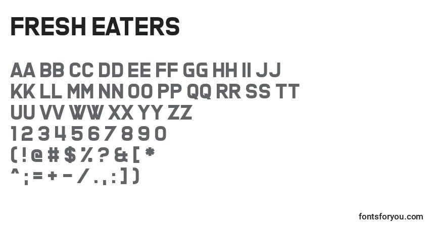 Fuente Fresh Eaters - alfabeto, números, caracteres especiales